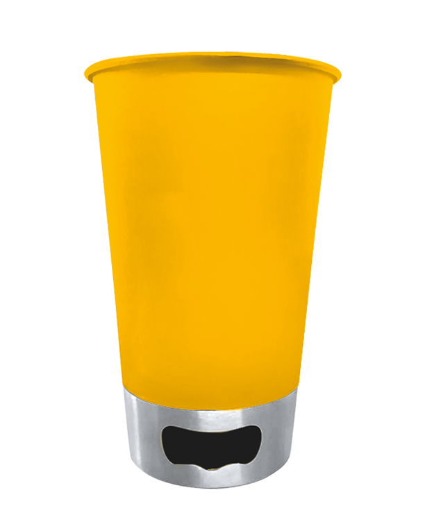 VASO DESTAPADOR DE METAL EN COLORES: BLANCO, ROJO, NEGRO, AMARILLO